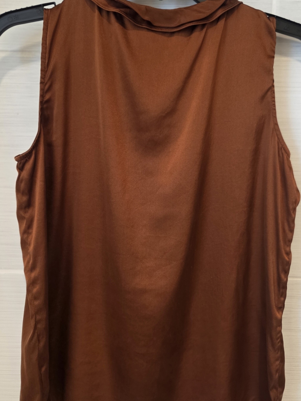 Talbots Rust Ruffle-Front Sleeveless Camisole Size 2 - Picture 6 of 8